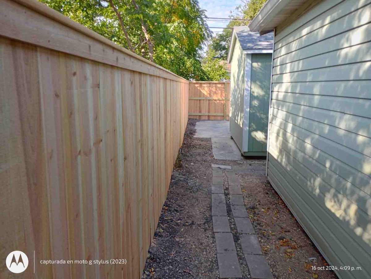 Narrow pathway between two buildings